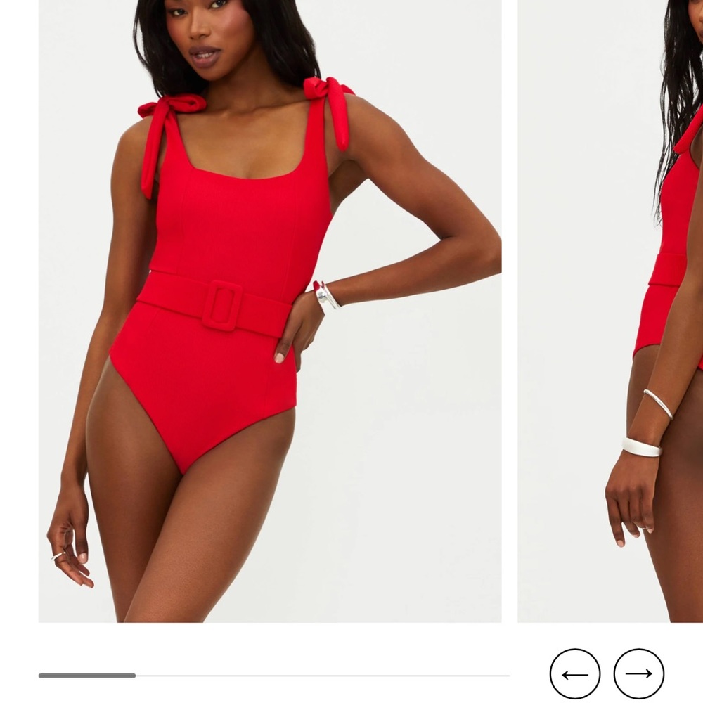 Beach Riot Red One Piece Swimsuit with Athletic Design